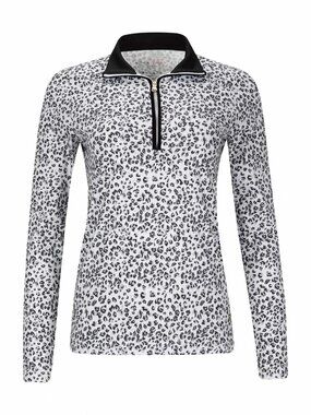 LOHLA SPORT Remi Leopard Quarter-Zip Golf Top Size S NWT